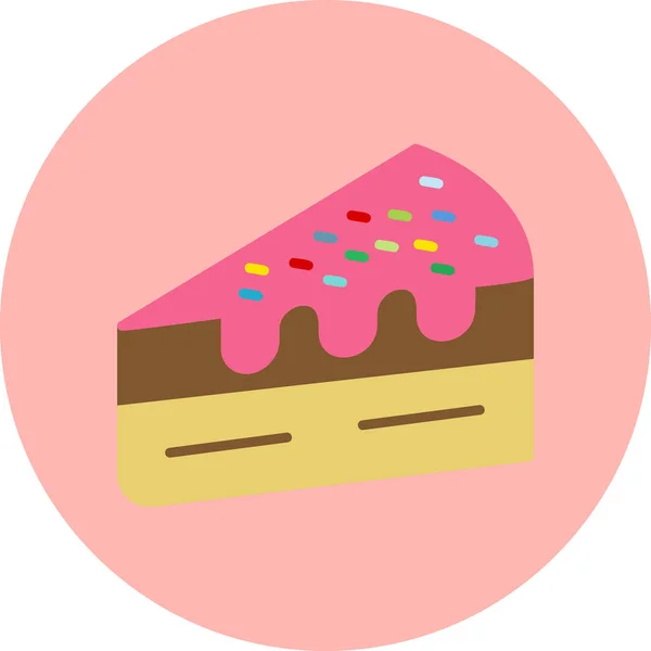 Illustration Von Cake Slice Süßes Gebäck — Stockvektor