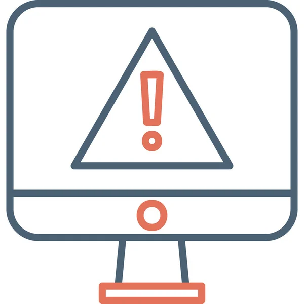 Warning Icon Vector Illustration — Stock Vector