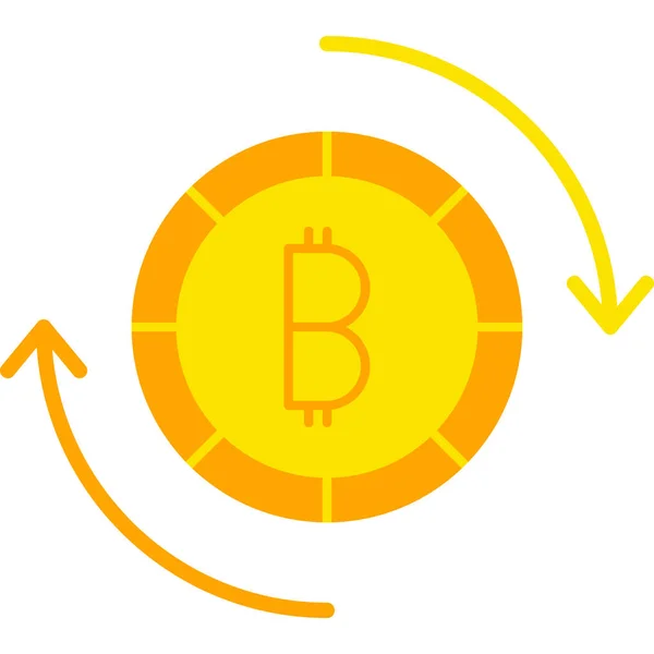 Bitcoin Exchange Ilustración Internet Cripto Dinero — Vector de stock
