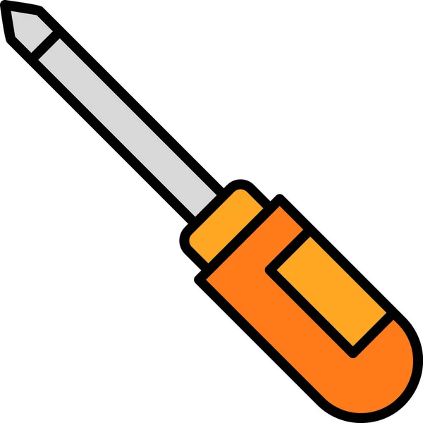 Screwdriver Web Icon Simple Illustration — Stock Vector