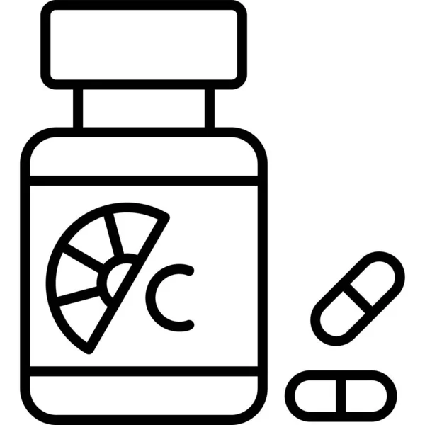 Icono Atención Médica Salud Esbozar Iconos Vectoriales Farmacia Para Diseño — Vector de stock