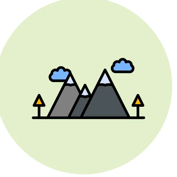 Bergrücken Moderne Icon Vektor Illustration — Stockvektor