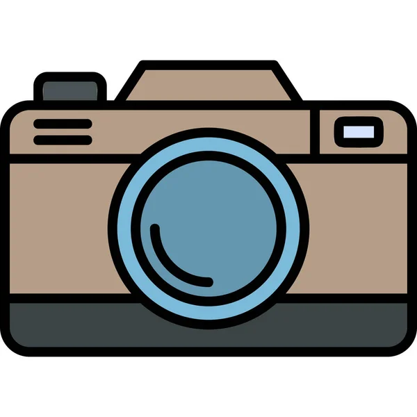 Macchina Fotografica Digitale Professionale Icona Illustrazione — Vettoriale Stock