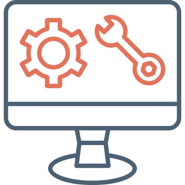 Yazılım web simgesi basit illüstrasyon