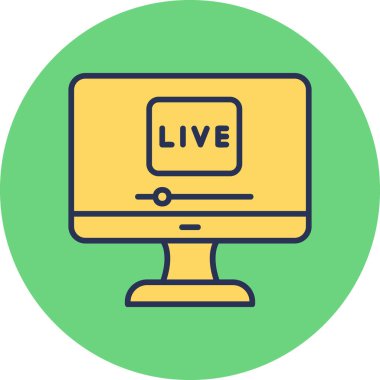 Canlı modern simge, vektör çizimi