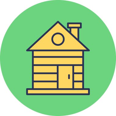 Ahşap Kulübe, kulübe grafik çizimi 