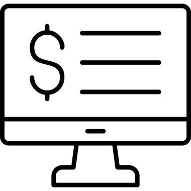 Ödeme. Web simgesi basit illüstrasyon