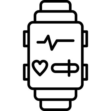 smartwatch simge vektör çizimi