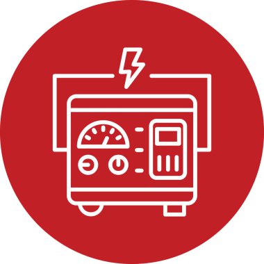 Jeneratör web simgesinin vektör illüstrasyonu