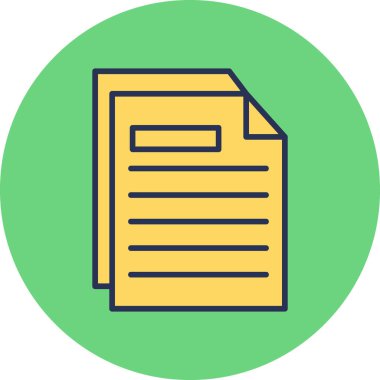 Belge simgesinin vektör illüstrasyonu