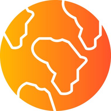 Dünya ikonu, dünya haritasının basit bir gösterimi