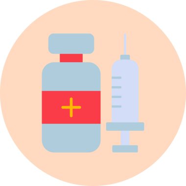 Aşı. Web simgesi vektör illüstrasyonu