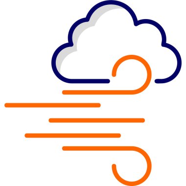 Rüzgar, hava simgesi vektör illüstrasyonu