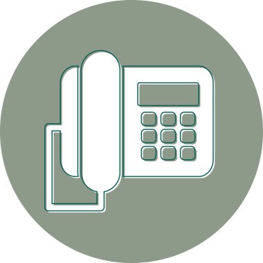 office phone web icon, vector illustration