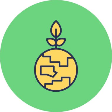 Dünya simgesinin vektör illüstrasyonu