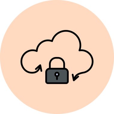 vector cloud technology icon illustration