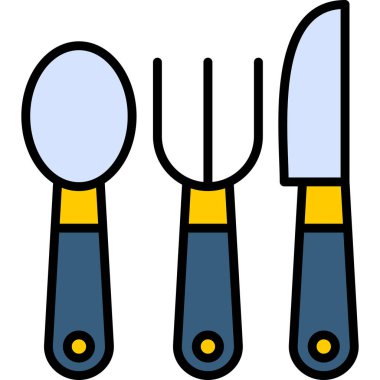 Mutfak gereçleri, çatal bıçak ağı simgeleri
