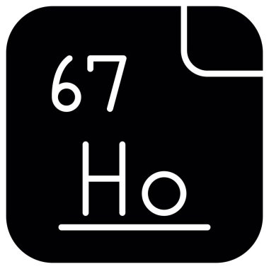 Holmium web simgesi vektör illüstrasyonu