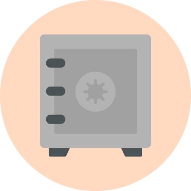 Güvenli Kutu simgesi vektör illüstrasyonu