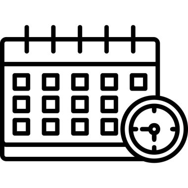 Takvim. Web simgesi basit illüstrasyon