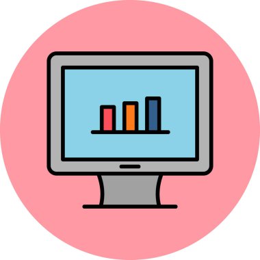 grafik ikonu vektör illüstrasyonu