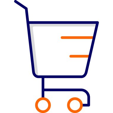 Alışveriş arabası modern simge, vektör illüstrasyonu