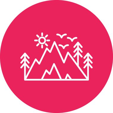 dağ simgesinin vektör illüstrasyonu