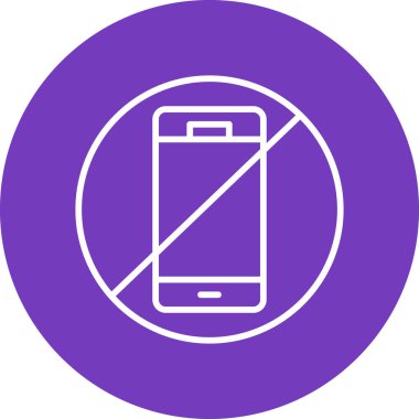 Cep telefonu yok, akıllı telefon aygıtının dijital illüstrasyonu 