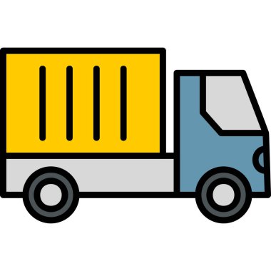 Kamyon soyut simge vektör çizimi