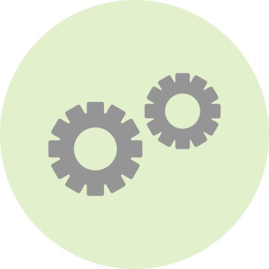 Gear modern simge, vektör illüstrasyonu