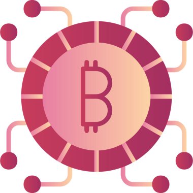 bitcoin. Web simgesi basit illüstrasyon
