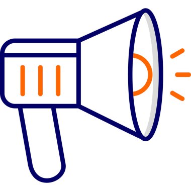 Megafon ikonu vektör illüstrasyonu