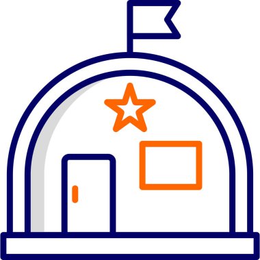 Bir depo simgesinin vektör illüstrasyonu