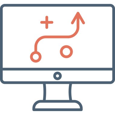 Bilgisayar ekranında strateji oku 