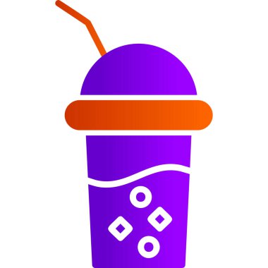cocktail icon. flat illustration of soda drink vector icons for web