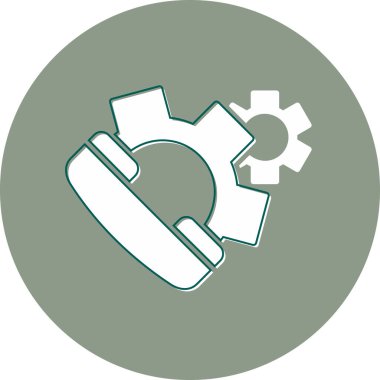 Çağrı Ayarları, vektör illüstrasyonu