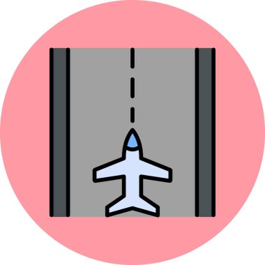 Runway modern simge vektör çizimi