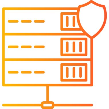 Sunucu. Web simgesi basit illüstrasyon