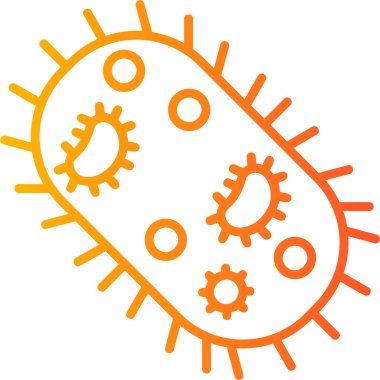 Mikroorganizma vektörü basit illüstrasyon