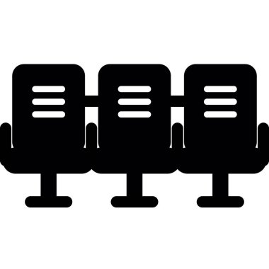 Modern bekleme odası simgesinin vektör çizimi