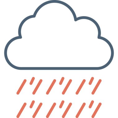 Yağmur. Web simgesi basit illüstrasyon