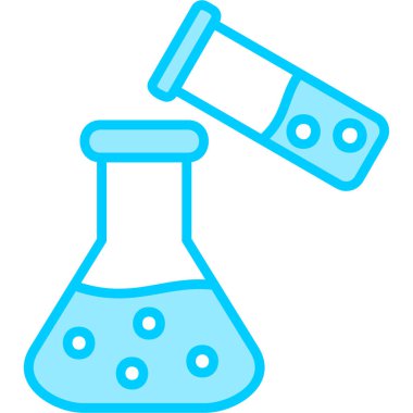 Kimya şişesi. Web simgesi basit tasarım 