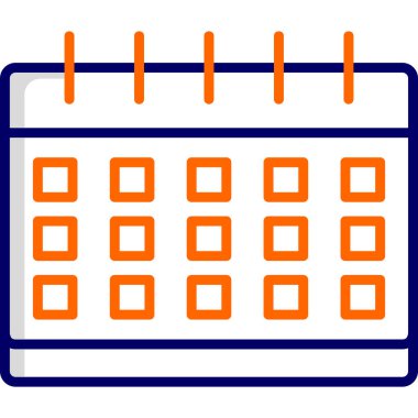 Takvim simgesi, vektör illüstrasyonu basit tasarım