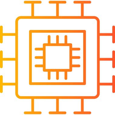 Çip simgesi vektör illüstrasyonu
