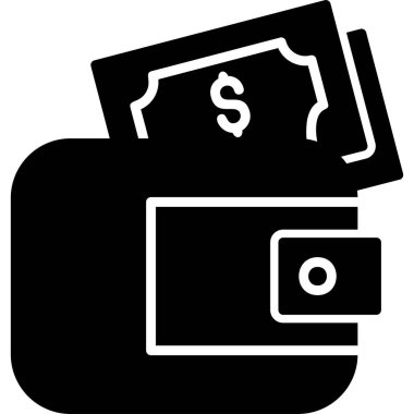 Cüzdan. Web simgesi basit illüstrasyon