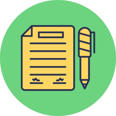 Contract icon, vector illustration simple design