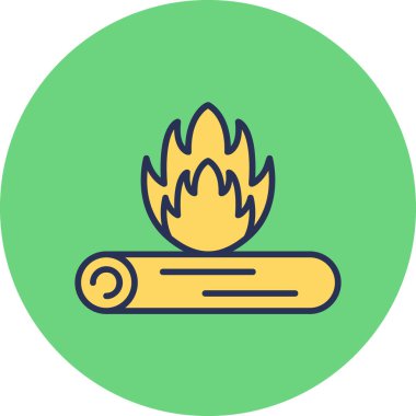 Şenlik ateşi modern ikon vektör illüstrasyonu