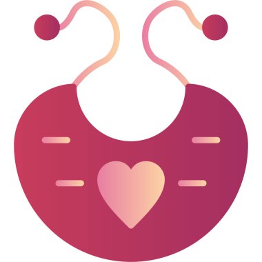 baby clothes icon. outline illustration of heart vector icons for web