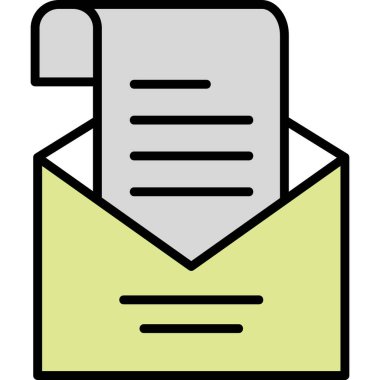 Mektup. Web simgesi basit illüstrasyon