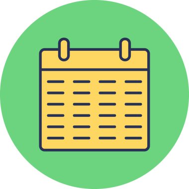 Takvim simgesi, vektör illüstrasyonu basit tasarım